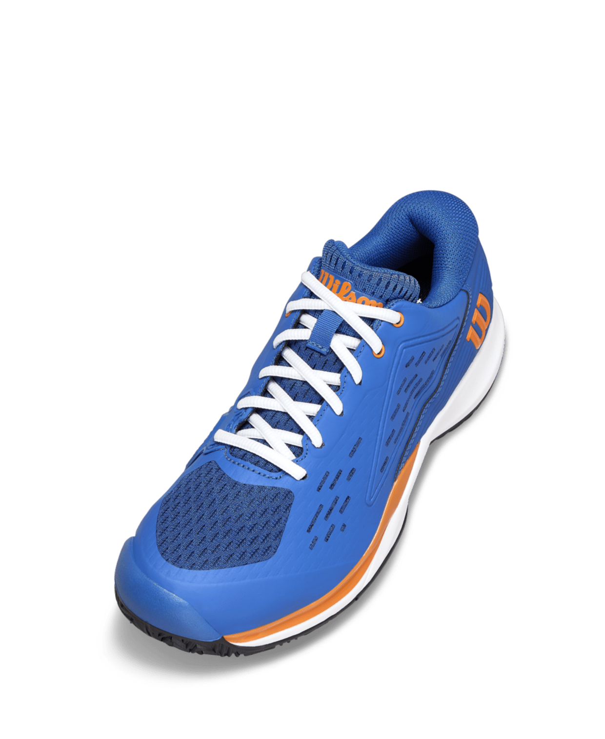 Wilson Rush Pro Ace Junior Tennis Shoes - Deja Vu Blue/Orange Tiger - Racquet Point