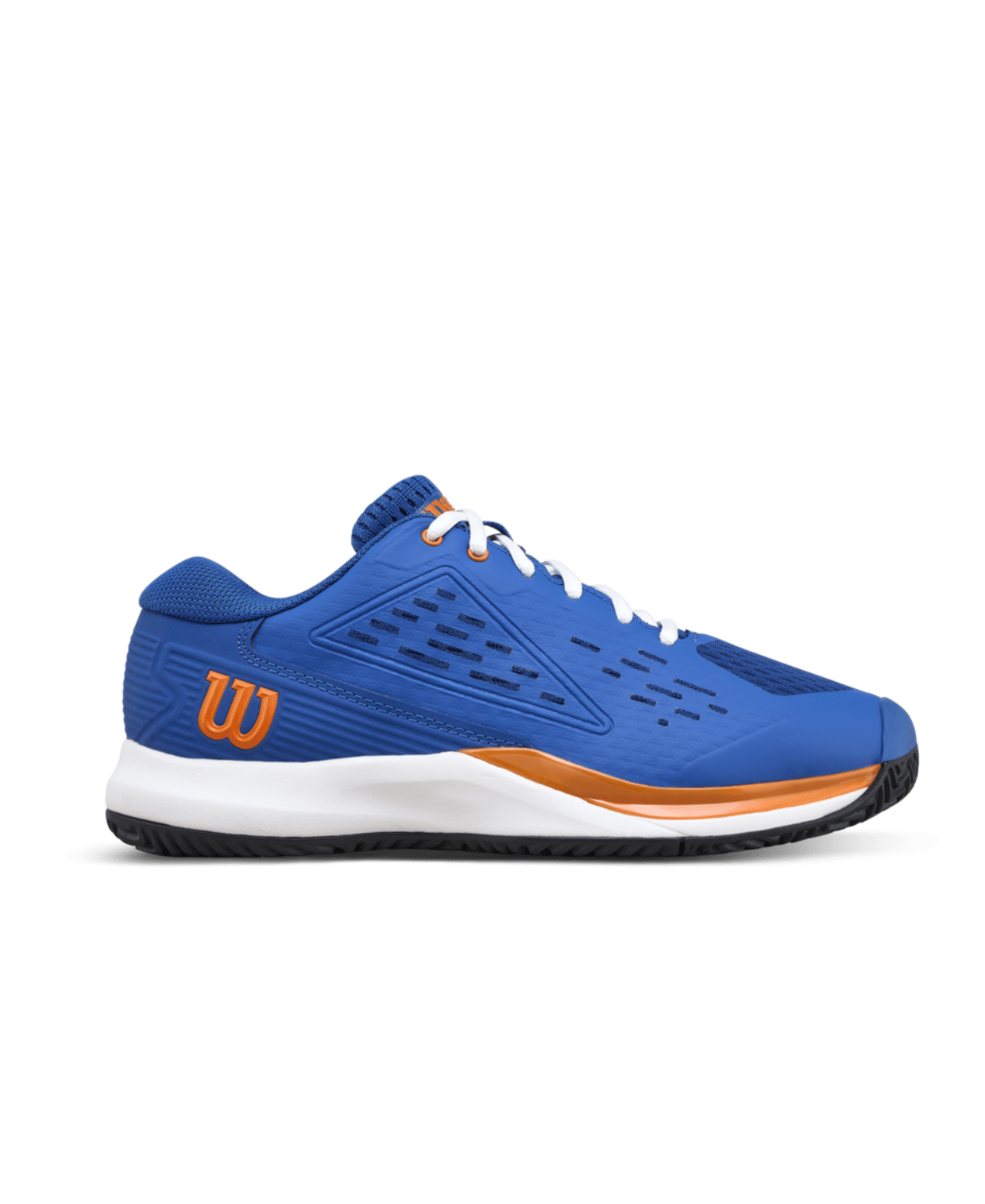 Wilson Rush Pro Ace Junior Tennis Shoes - Deja Vu Blue/Orange Tiger - Racquet Point