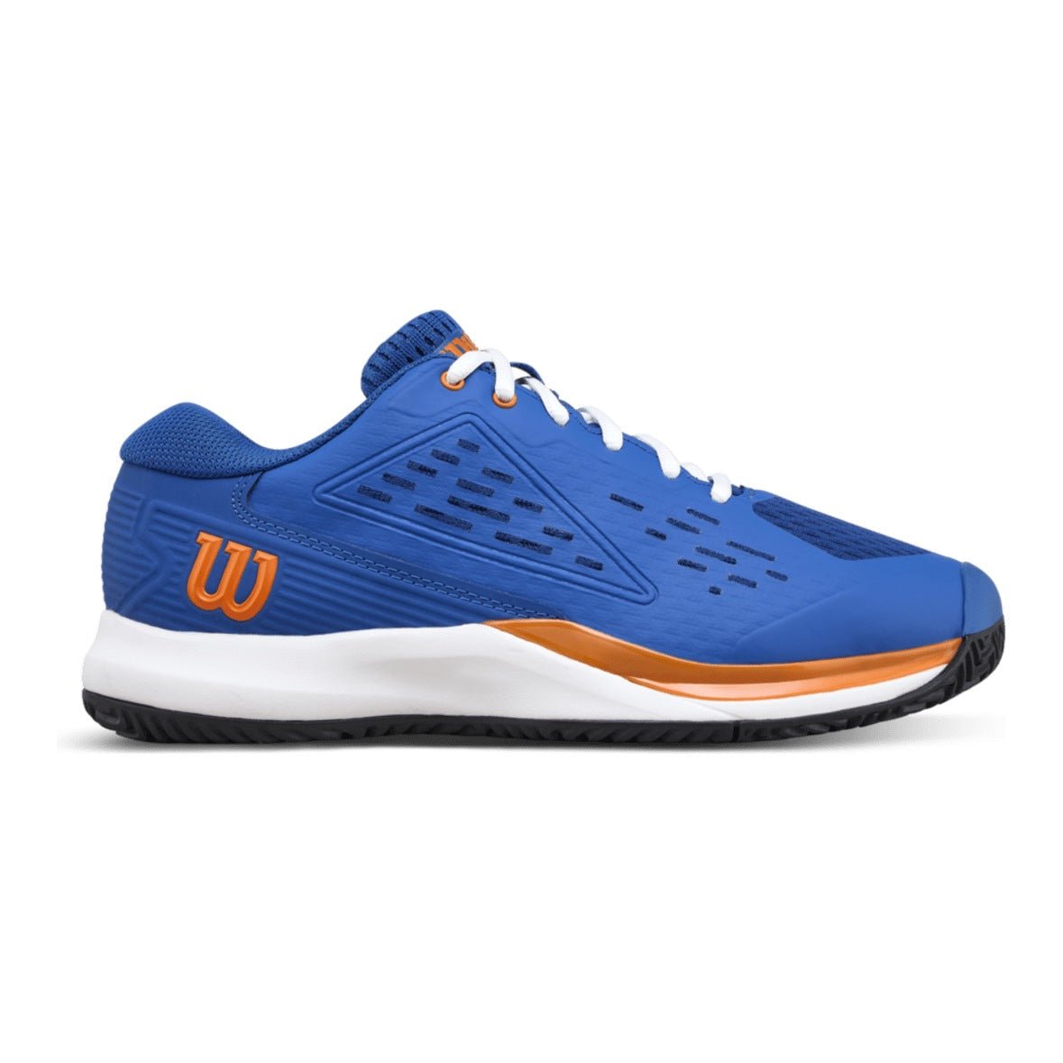 Wilson Rush Pro Ace Junior Tennis Shoes - Deja Vu Blue/Orange Tiger - Racquet Point