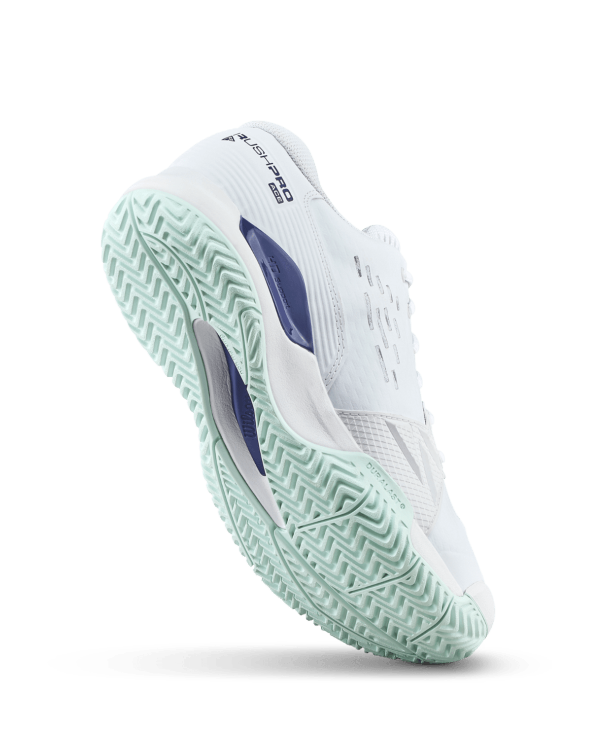 Wilson Rush Pro Ace Junior Tennis Shoes - White/Bay - Racquet Point