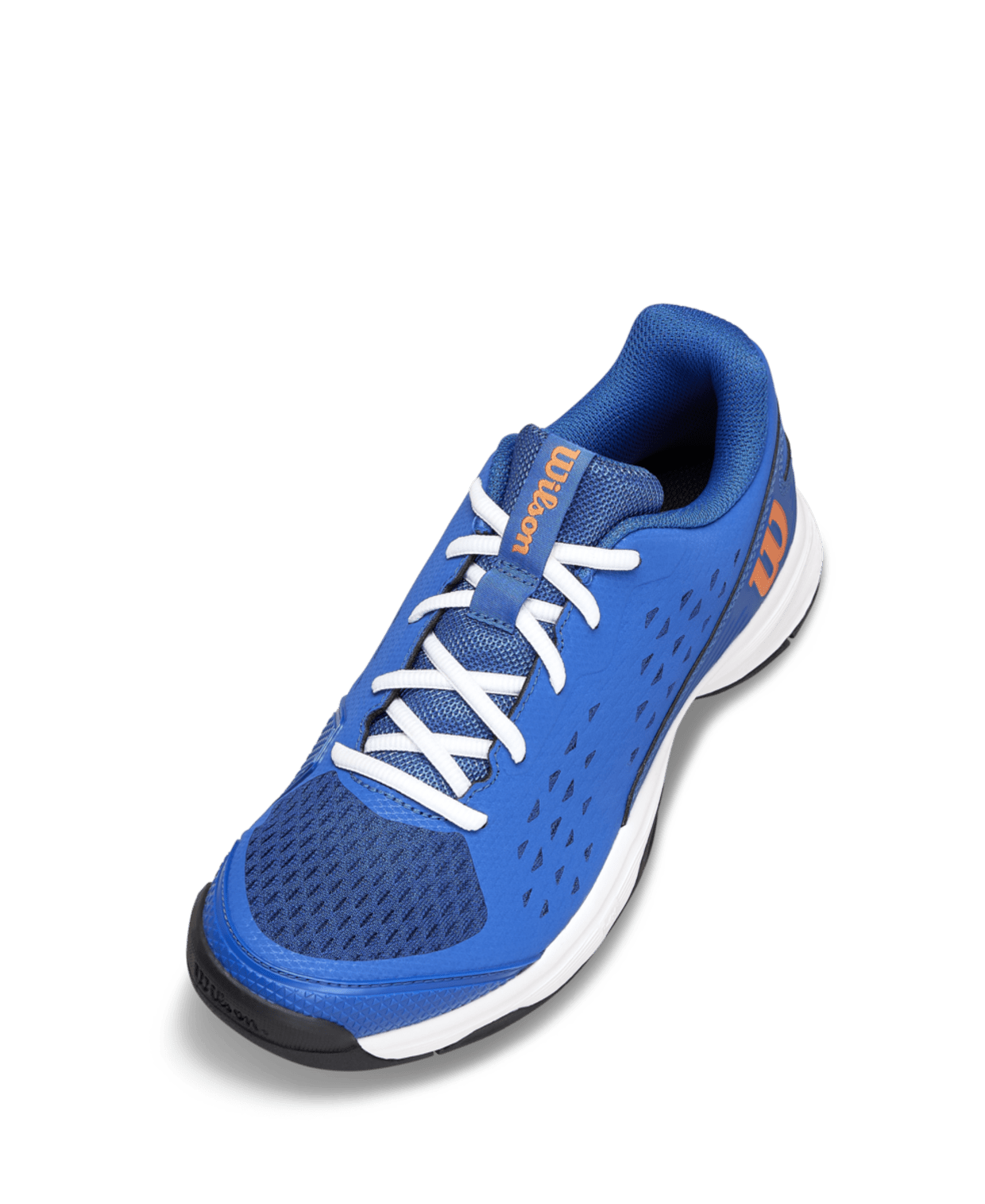 Wilson Rush Pro Jr L Tennis Shoes - Deja Vu Blue/Orange Tiger - Racquet Point