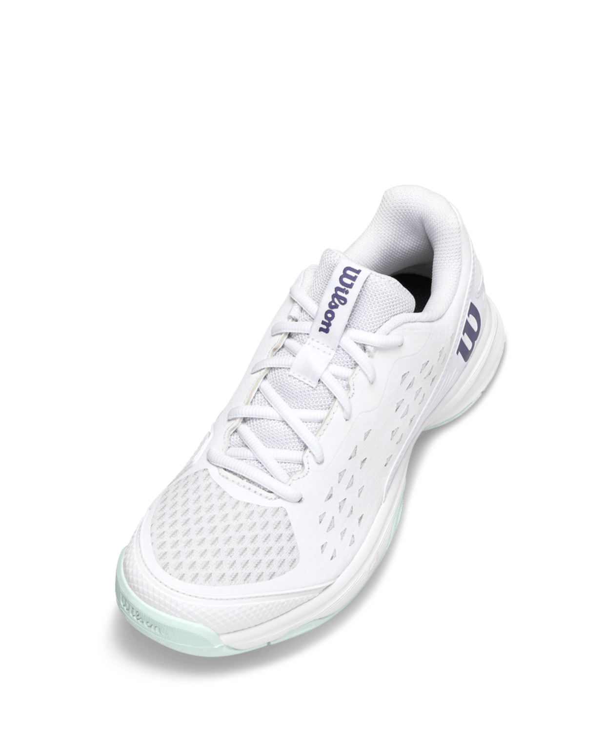 Wilson Rush Pro Jr L Tennis Shoes - White/Bay - Racquet Point