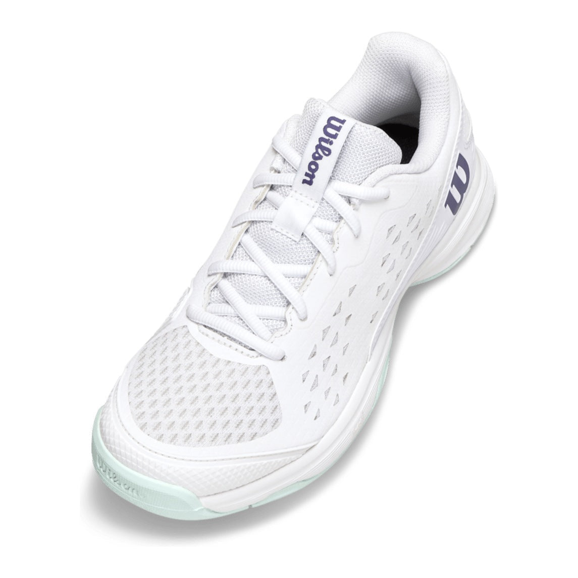 Wilson Rush Pro Jr L Tennis Shoes - White/Bay - Racquet Point