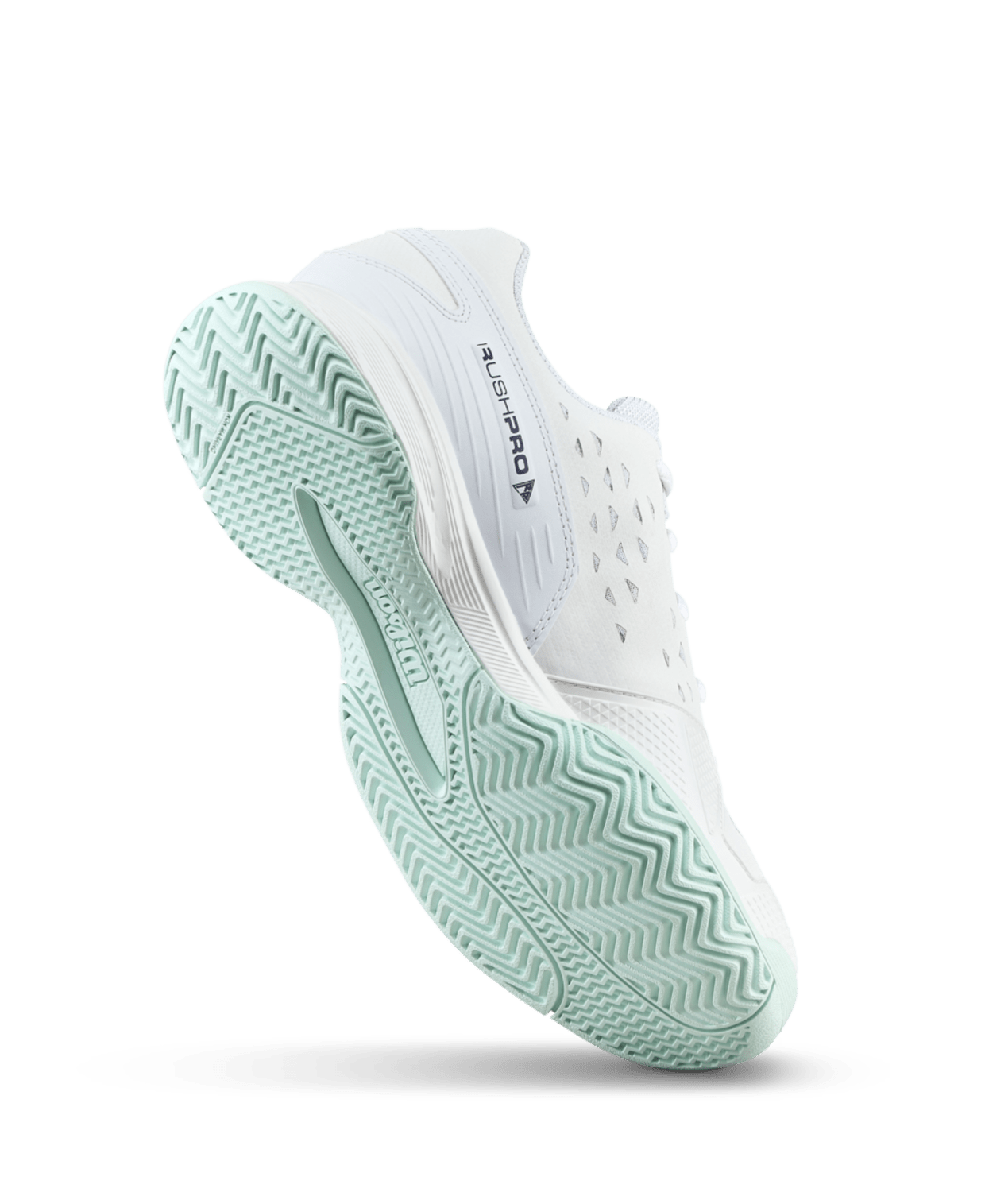 Wilson Rush Pro Jr L Tennis Shoes - White/Bay - Racquet Point