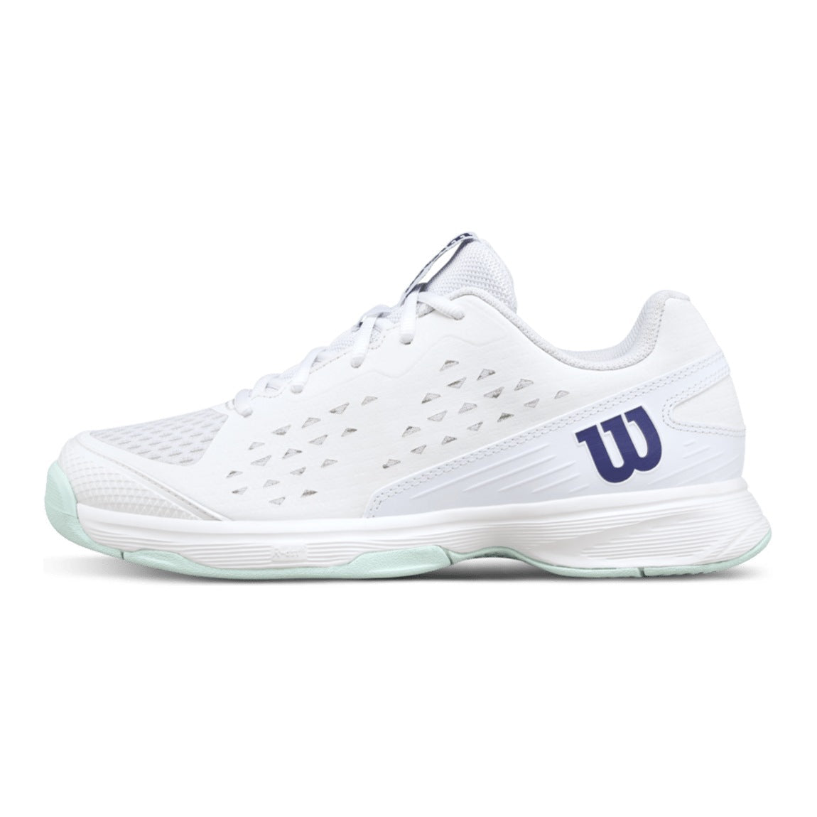Wilson Rush Pro Jr L Tennis Shoes - White/Bay - Racquet Point
