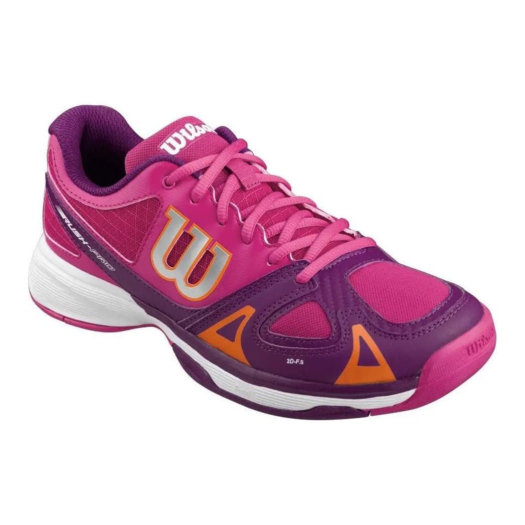 Wilson Rush Pro Junior Tennis Shoes - Pink/Purple/Clementine - Racquet Point