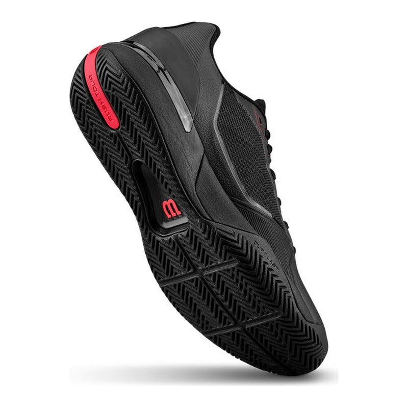 Wilson Rush Tour 5 Men's Tennis Shoes - Black/Red - Racquet Point