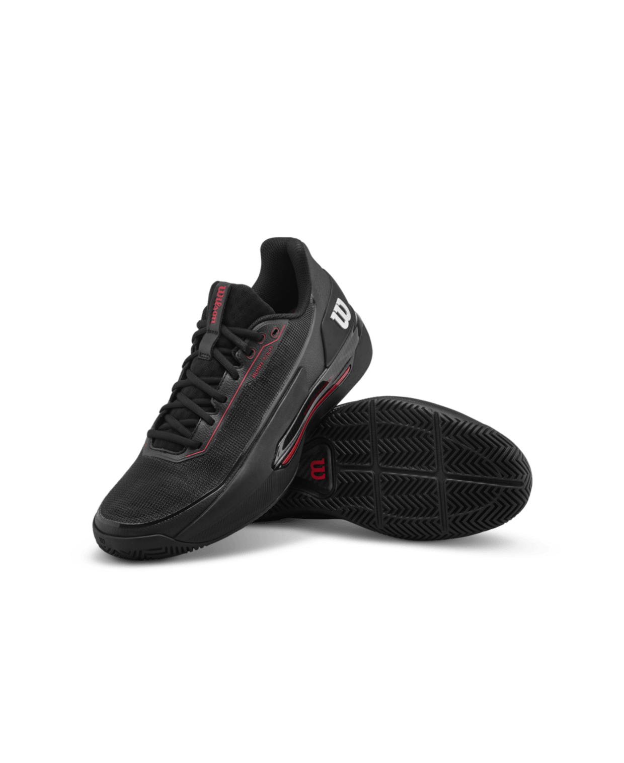 Wilson Rush Tour 5 Men's Tennis Shoes - Black/Red - Racquet Point