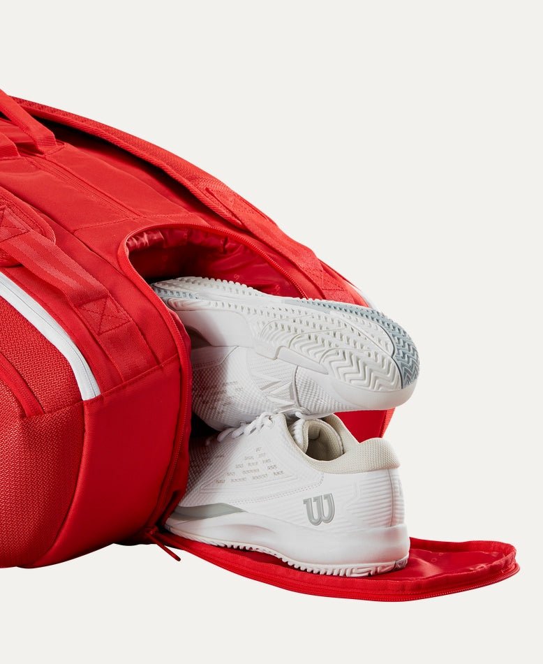 Wilson Super Tour 15 Pack Tennis Bag - Red (2025) - Racquet Point