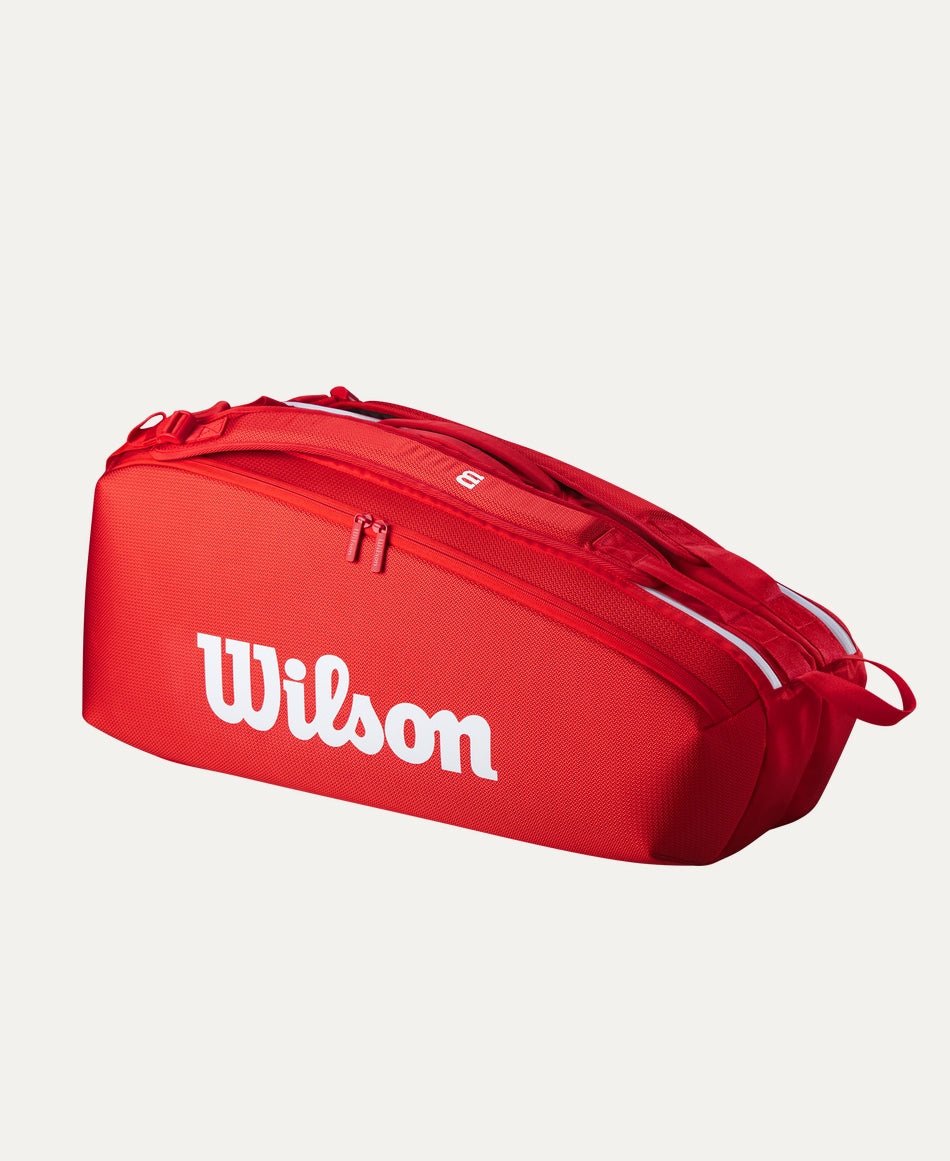 Wilson Super Tour 6 Pack Tennis Bag - Red (2025) - Racquet Point