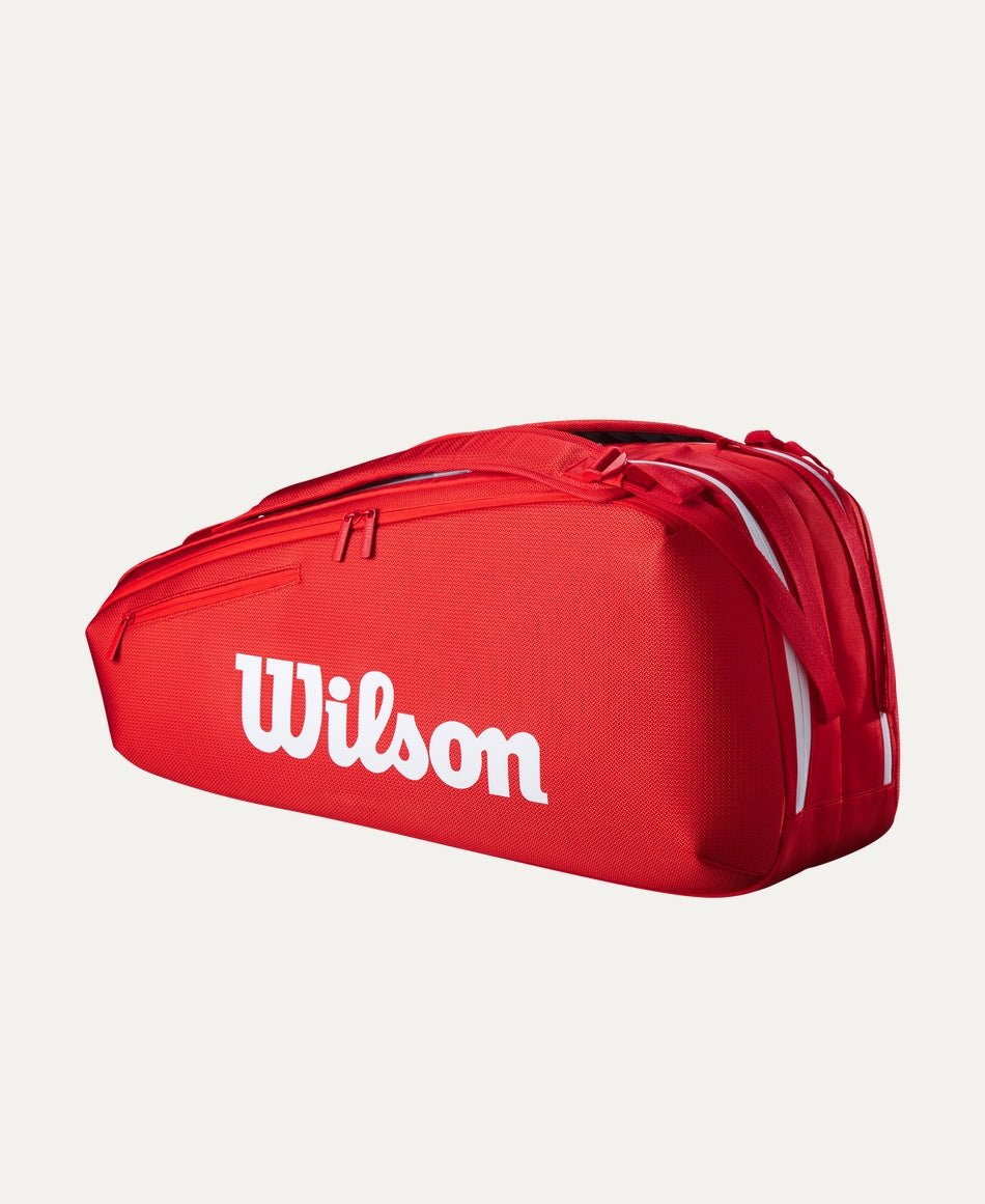 Wilson Super Tour 6 Pack Tennis Bag - Red (2025) - Racquet Point