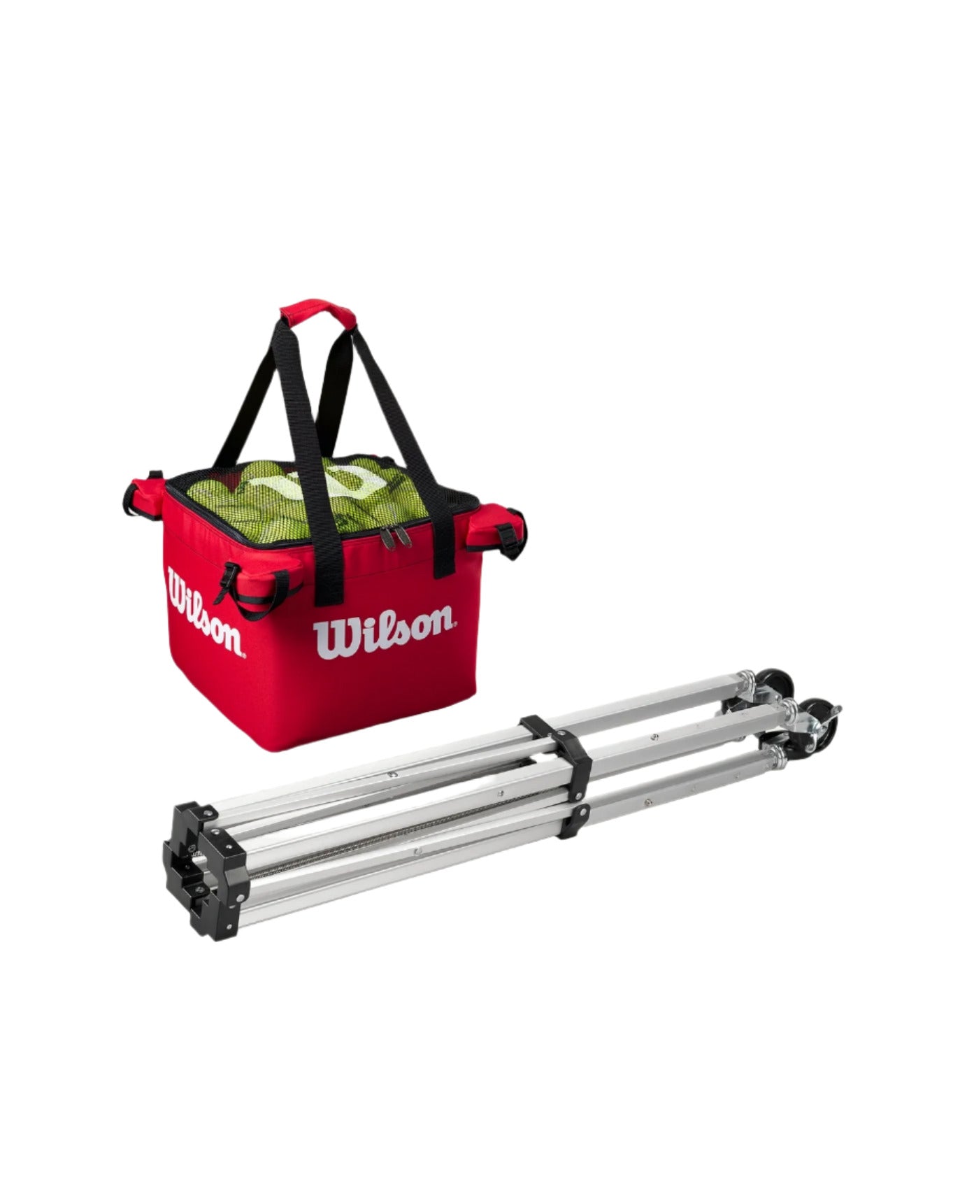 Wilson Tennis Teaching Ball Cart with Red Bag - Racquet Point