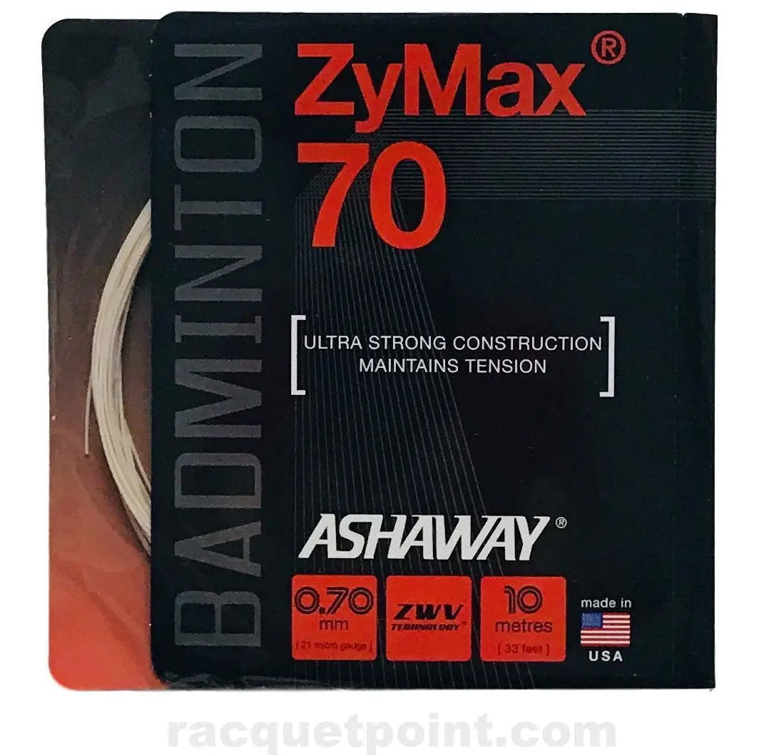 Ashaway ZyMax 70 Badminton String Set - Ivory White Racquet Point