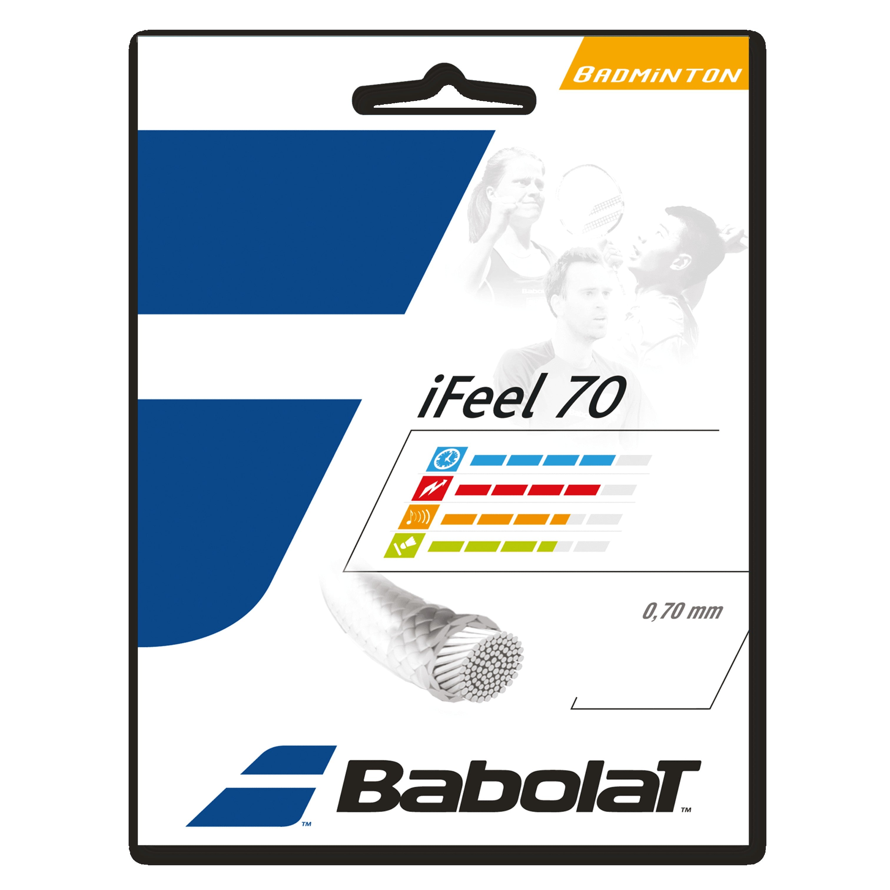 Babolat I Feel 70 Badminton String Set - White Racquet Point