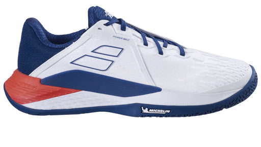 Babolat Propulse Fury 3 AC Men's Tennis Shoes - White/Blue/Red Racquet Point