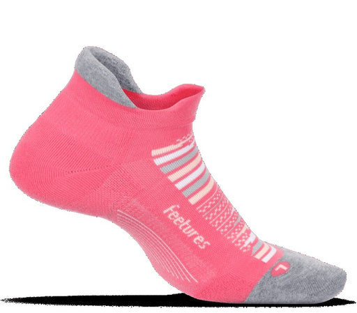 Feetures Elite Max Cushion No Show Tab Socks - Hibiscus Racquet Point