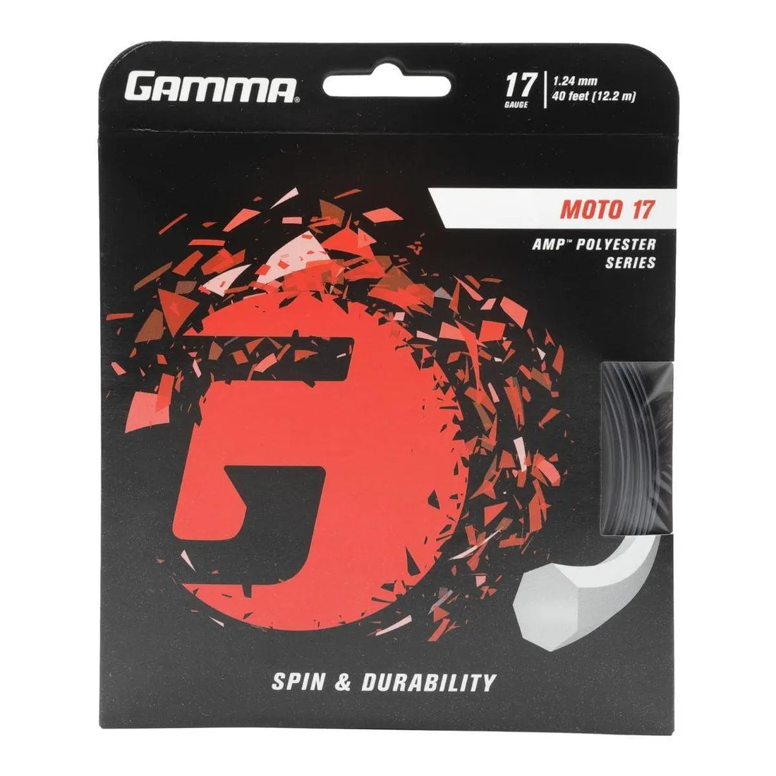 Gamma Moto 17 String - Black Racquet Point