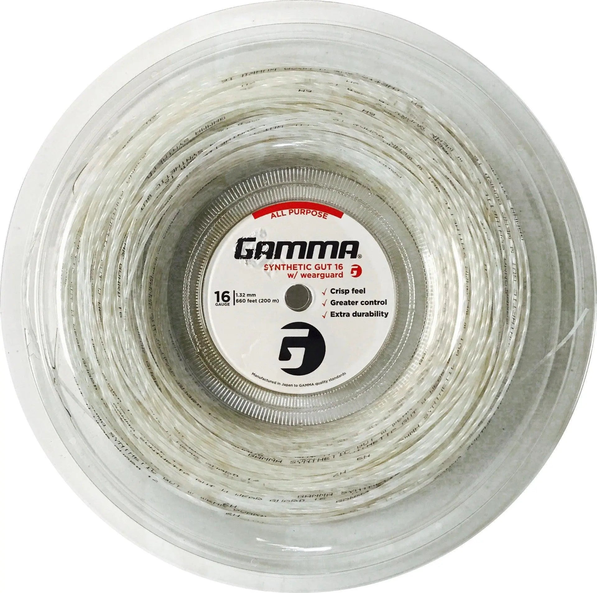 Gamma Synthetic Gut Wearguard 16 String - 660 ft Reel Racquet Point