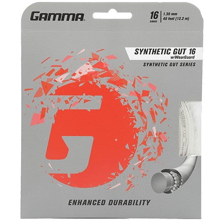 Gamma Synthetic Gut w/ Wearguard 16 String Racquet Point