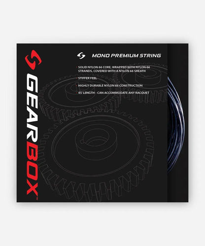 Gearbox Mono Premium Racquetball String 45 Feet - Black Racquet Point