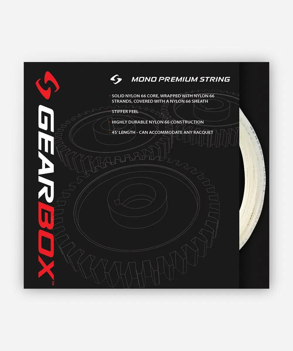 Gearbox Mono Premium Racquetball String 45 Feet - Black Racquet Point