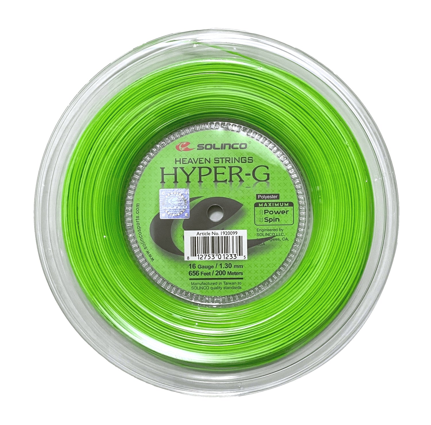 Solinco Hyper G 16 Tennis String in Green Color Reel