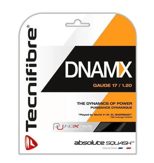 Tecnifibre DNAMX 17 Squash String Set - Black Racquet Point