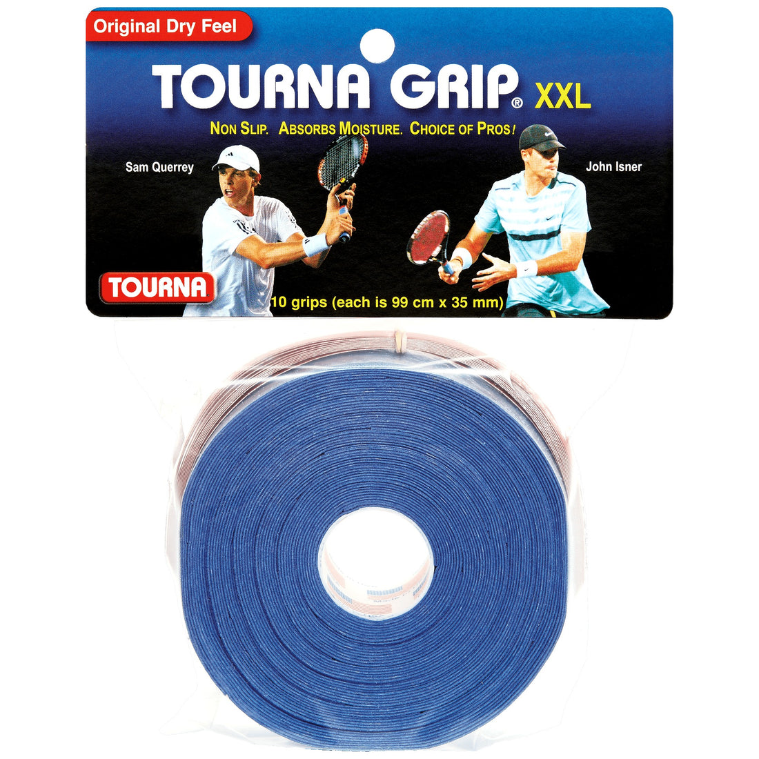 Tourna Grip Overgrip  XXL - Blue - Pack of 10 Racquet Point