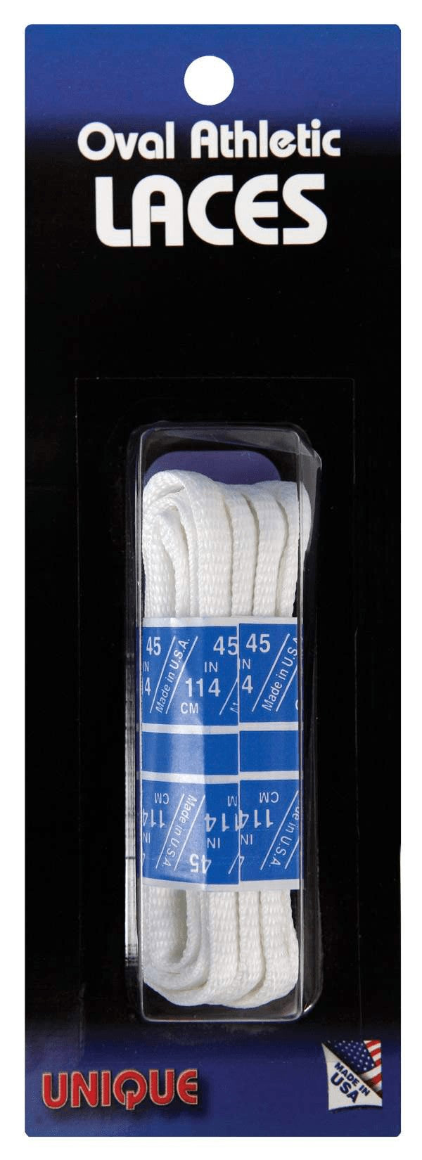 UNIQUE Oval Athletic Shoe Laces - White Racquet Point