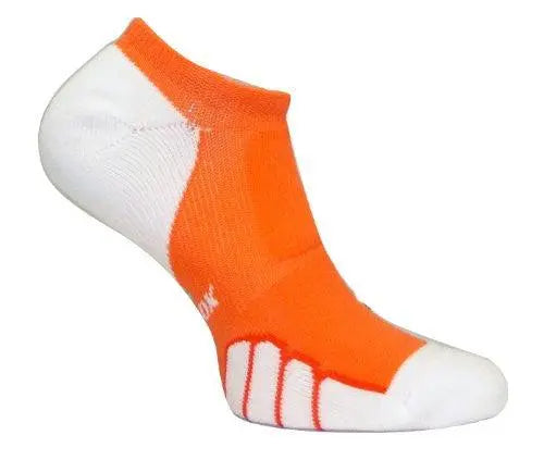 Vitalsox Silver Ghost No Show Socks Orange/white - 1 Pair Racquet Point