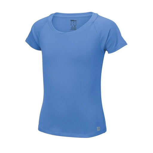 Wilson Girl's Core Cap Sleeve Tennis Shirt - Blue Regatta Racquet Point