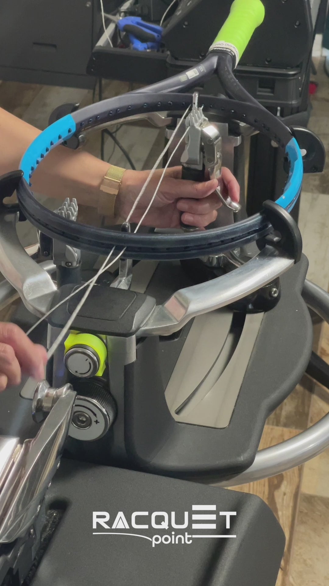 Video showing the step-by-step process of Racquet Point's racquet repair
