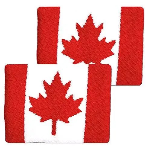 Tourna Flag Wristbands, Canadian Flag sweatbands - Racquet Point